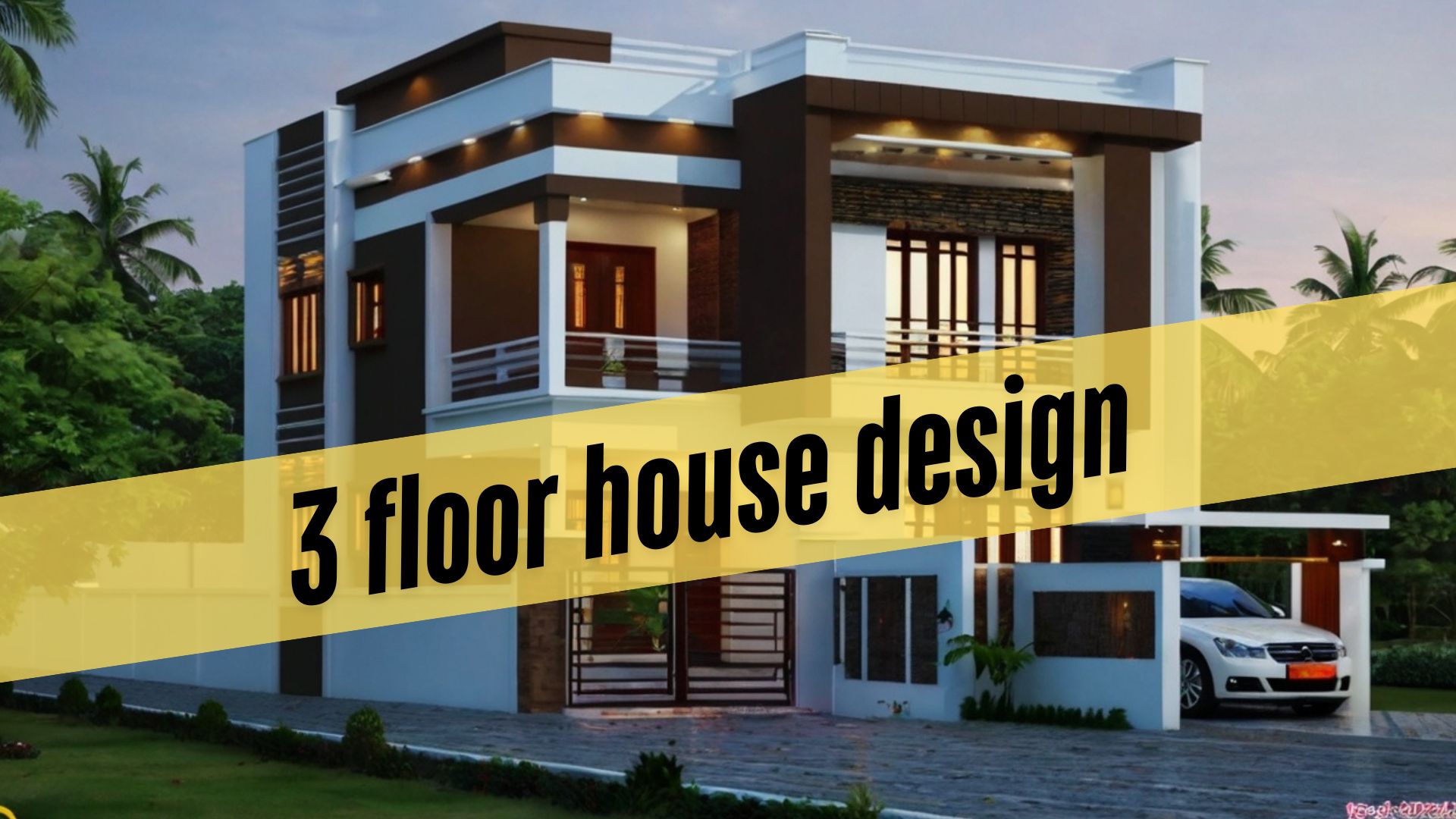 3 floor house design